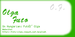 olga futo business card